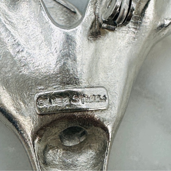 Vintage Cala Lilly Brooch Pin Blue Green AB Rhinestone Petals Yellow Gem Leaves - Picture 8 of 12